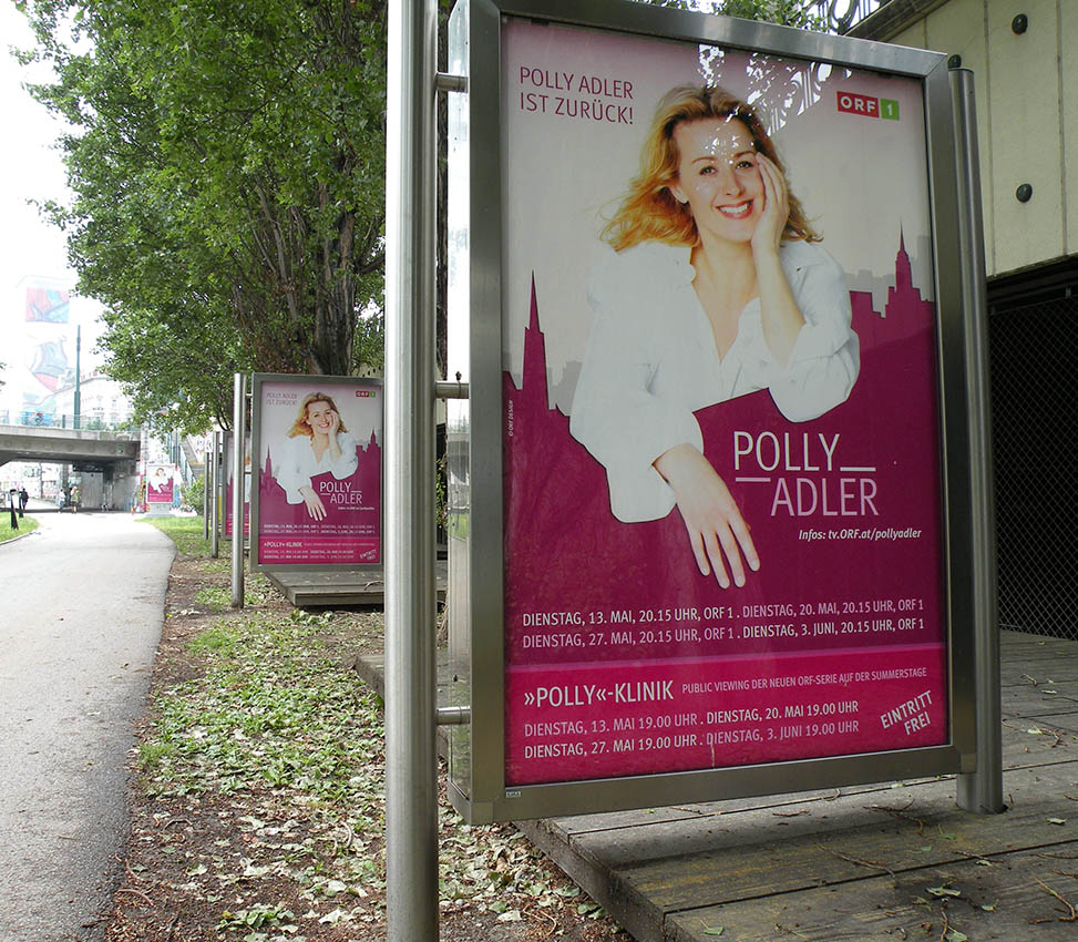 Citylight-Werbung für eine ORF-Produktion